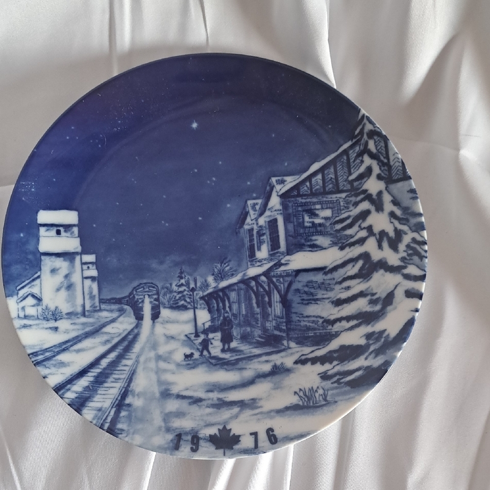Vintage Blue Decorative Plate